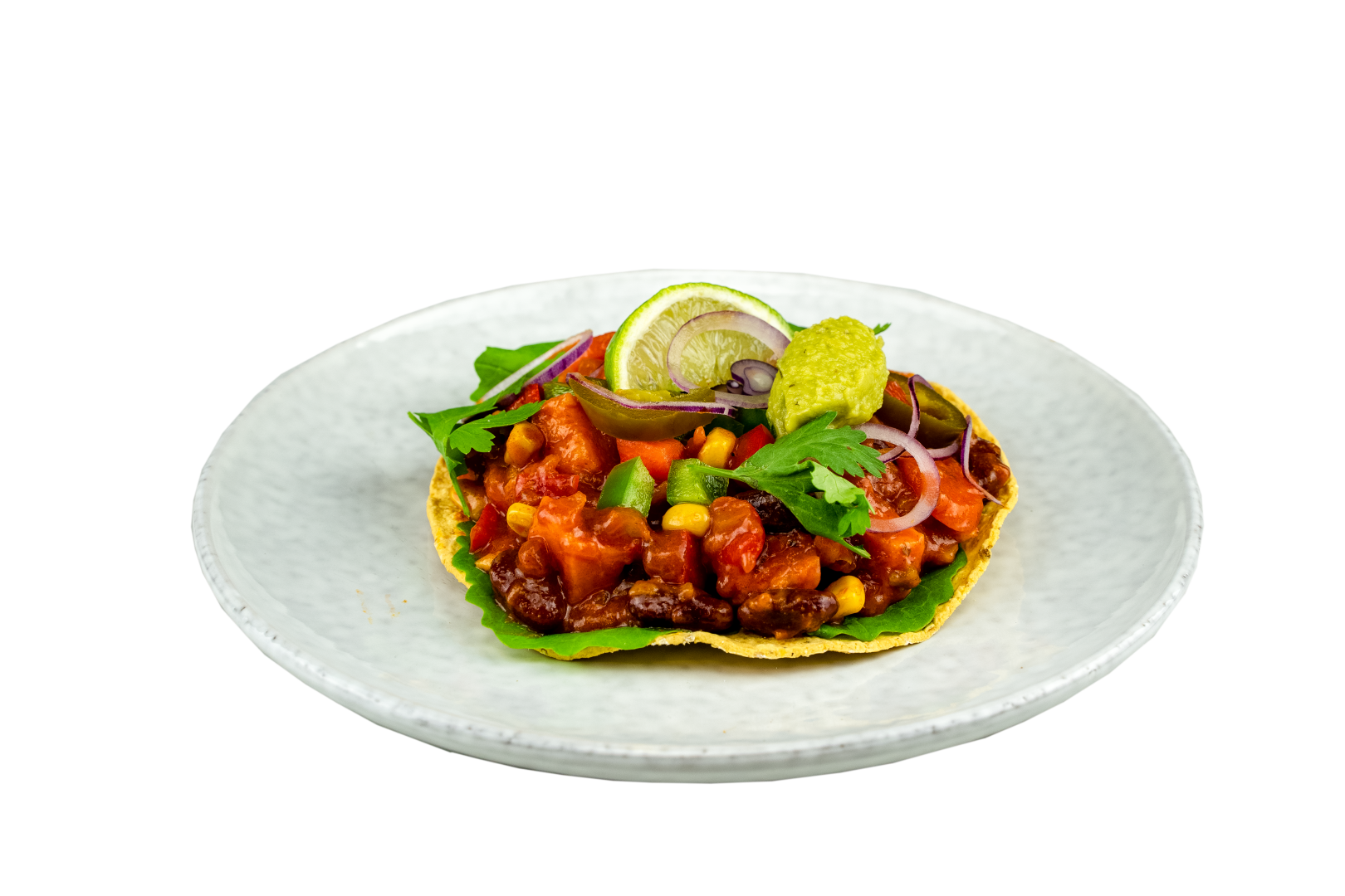 Tostada Chili sin Carne